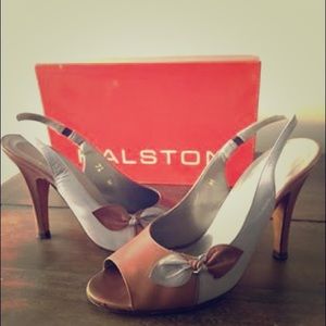 Vintage 70s Halston - Peeptoe Slingback Heel